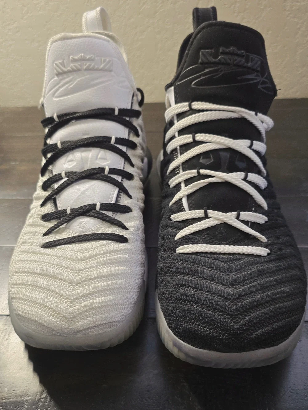 Nike Two-Tone LeBron Basketball Shoes - Black & White